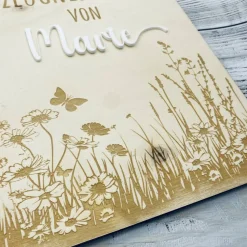 Zeugnismappe personalisiert aus Holz | Geschenk zum Schulstart | Zeugnisordner mit Namen | Einschulungsgeschenk