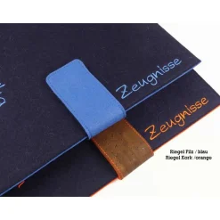 Zeugnismappe "Schutzengel" mit Namen,Filz und Kork,Sammelmappe A4,Geschenk Schulanfang
