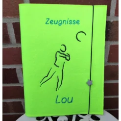 Zeugnissmappe / Zeugnisshülle aus Filz 