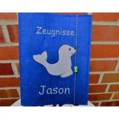 Zeugnissmappe / Zeugnisshülle aus Filz 