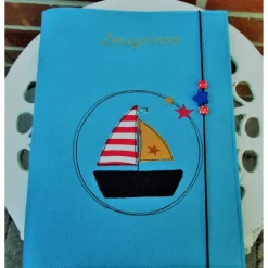 Zeugnissmappe / Zeugnisshülle aus Filz 