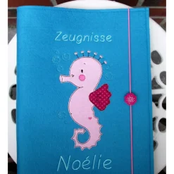 Zeugnissmappe / Zeugnisshülle aus Filz 