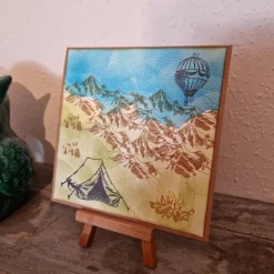 60ziger - Geburtstagskarte - Camping - Berge - Rucksack