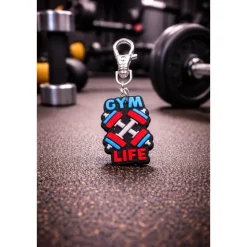 Zipper Fitness Gym – Boxhandschuhe & Gym Life Reißverschluss Anhänger aus Gummi PVC