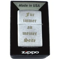 ZIPPO Feuerzeug mit Gravur, Fotogravur, Bildgravur Geschenk Set für Männer Geburtstag  Rückseitengravur möglich