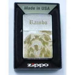 ZIPPO Feuerzeug oder Sturmfeuerzeug mit Gravur, Fotogravur, Geschenk Set für Männer, Geburtstag, Rückseitengravur