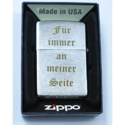 Zippo Feuerzeug Original oder Sturmfeuerzeug,personalisiert mit Gravur von Foto und Text, Geschenk für Männer und Frauen