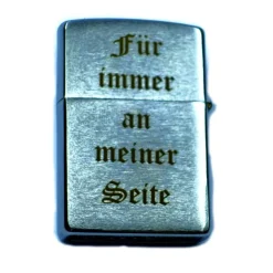 Zippo Feuerzeug Original oder Sturmfeuerzeug,personalisiert mit Gravur von Foto und Text, Geschenk für Männer und Frauen