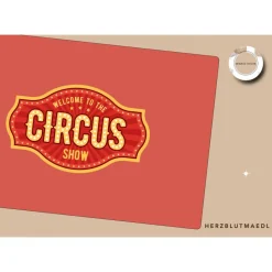 Zirkusparty Kindergeburtstag Mitgebsel - DIY Zirkus Ausweis Kinderausweis - Bastelvorlage als Download