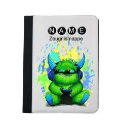 Zocker-Monster Zeugnismappe personalisiert | Zeugnismappe | Zeugnismappe mit Namen | Urkundenmappe