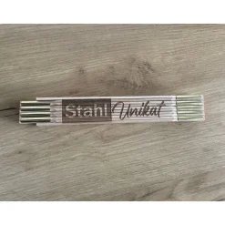 Zollstock personalisiert mit Gravur aus Buchenholz