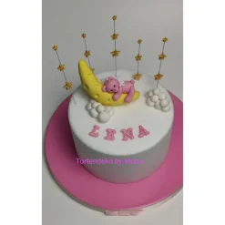 Zuckerfigur Tortenbild Tortendeko Mond Bär