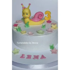 Zuckerfigur Tortenbild Tortendeko Tortendekoration Schnecke