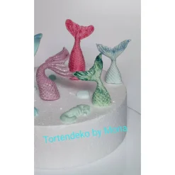 Zuckerfigur Tortenbild Tortendeko Tortendekoration Meerjungfrau