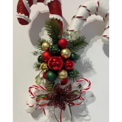 Zuckerstangen Weihnachtsdeko Weihnachtskranz Türschmuck Türdeko Türkranz