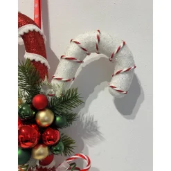 Zuckerstangen Weihnachtsdeko Weihnachtskranz Türschmuck Türdeko Türkranz