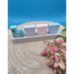 Zug Steckerchen Pastell – Handgemachte Deko zum Sammeln & Verschenken z.b als Geburtstagszug