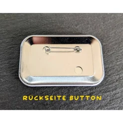 Zur Einschulung: rechteckiger Namensbutton /-magnet für Schulanfänger ~ Teddy mit Schultüte + 7 Schriften