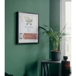 Zur Geburt | personalsiertes Geldgeschenk zur Geburt - Erste Million | Geschenk mit Namen | individualisiertes Geschenk