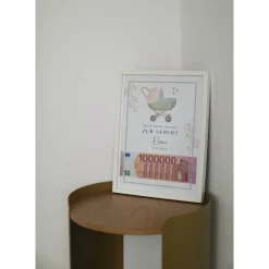 Zur Geburt | personalsiertes Geldgeschenk zur Geburt - Erste Million | Geschenk mit Namen | individualisiertes Geschenk