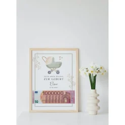 Zur Geburt | personalsiertes Geldgeschenk zur Geburt - Erste Million | Geschenk mit Namen | individualisiertes Geschenk