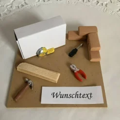 Zur Renovierung Geldgeschenk, zum Umbau, Umzug und Geschenk oder Gutschein für den Hausbau, die Wohnung oder ein Zimmer