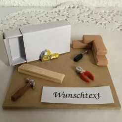 Zur Renovierung Geldgeschenk, zum Umbau, Umzug und Geschenk oder Gutschein für den Hausbau, die Wohnung oder ein Zimmer