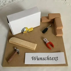 Zur Renovierung Geldgeschenk, zum Umbau, Umzug und Geschenk oder Gutschein für den Hausbau, die Wohnung oder ein Zimmer