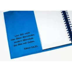 zusätzliche Widmung in einem Gästebuch zur Kommunion, Konfirmation, Firmung oder Geburtstag