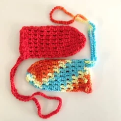 Zwei Eierschleudern / Eiernetze / Ostereierschleudern /Ostereiernetze 100umwolle Schulgarn dick!