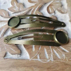 zwei Haarklammern Cabochon bronzefarbe mit eigenen Bild personalisiert