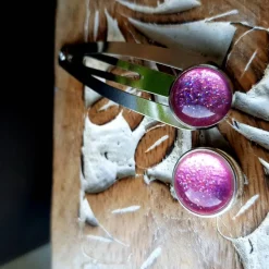 zwei Haarklammern Cabochon silberfarbe mit eigenen Bild personalisiert