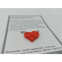 Zwei Schlüsselanhänger Herz Baustein-Optik für Paare, Freunde, Herzensmenschen, Valentinstag, Geschenk