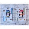 Zwei Weihnachtskarten mit Pinguinen,  Winterkarten