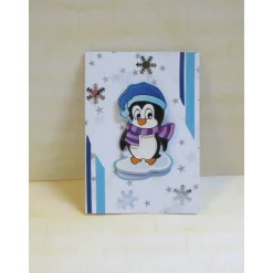 Zwei Weihnachtskarten mit Pinguinen,  Winterkarten